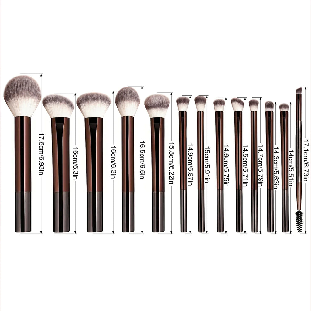 🖌️ Ensemble de pinceaux de maquillage à poils doux 13PcS