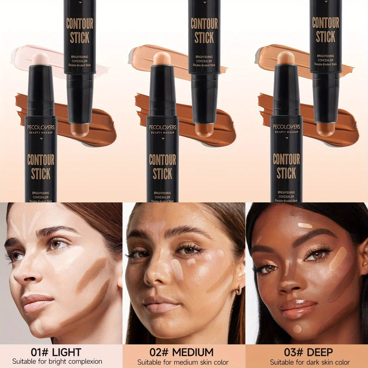 Stylo correcteur  de teint pour le visage Longue durée