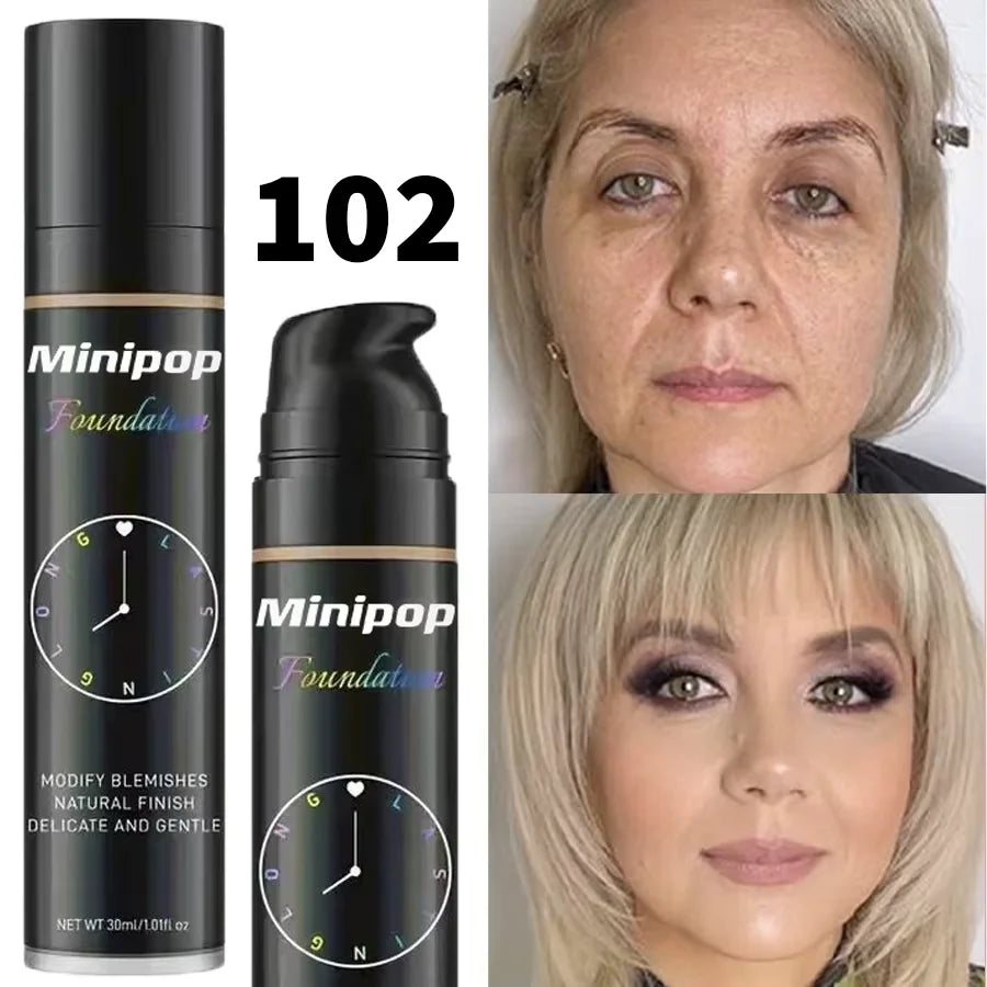 🌿 Ensemble de fond de teint liquide 8 couleurs waterproof