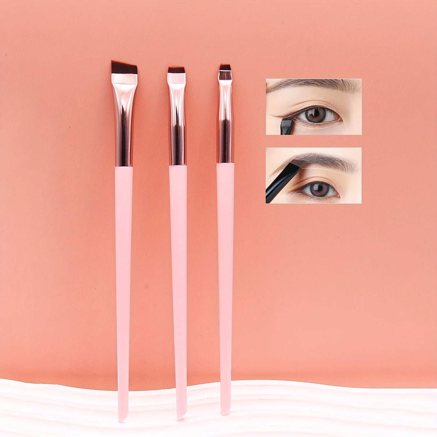 🖌️ Ensemble de pinceaux de maquillage 3pcs
