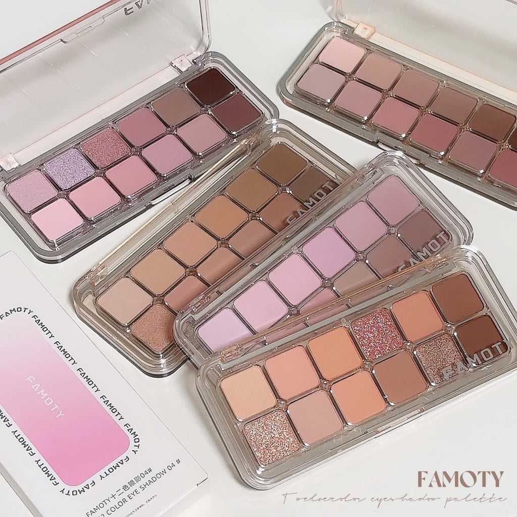 🎨 Palette de fards à paupières mat à faible saturation 12 couleurs