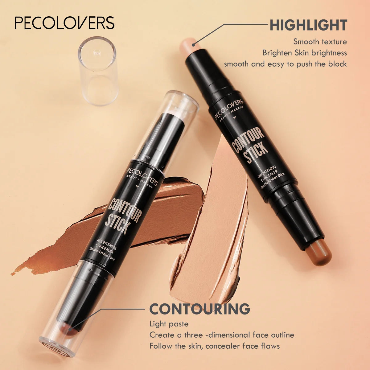 Stylo correcteur  de teint pour le visage Longue durée