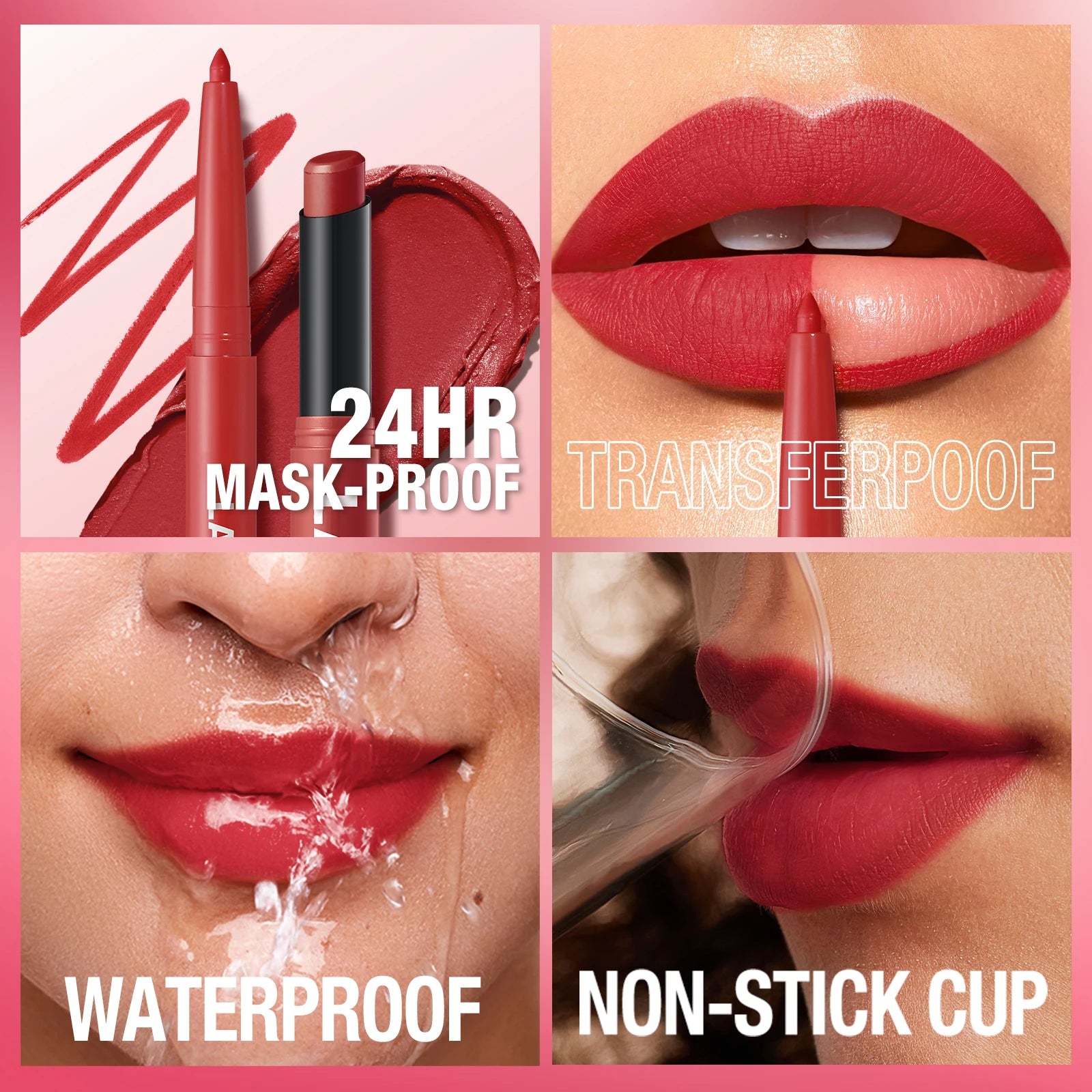 💄Ensemble de rouge à lèvres imperméable à lèvres