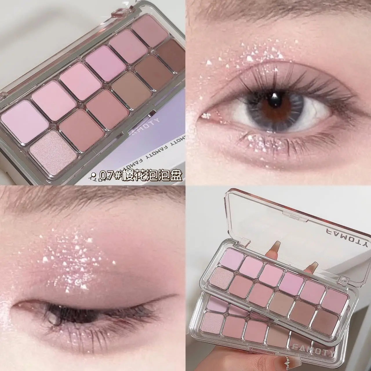 🎨 Palette de fards à paupières mat à faible saturation 12 couleurs