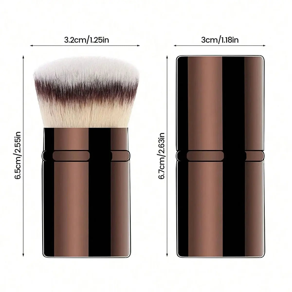 🖌️1pc Pinceau de maquillage rétractable
