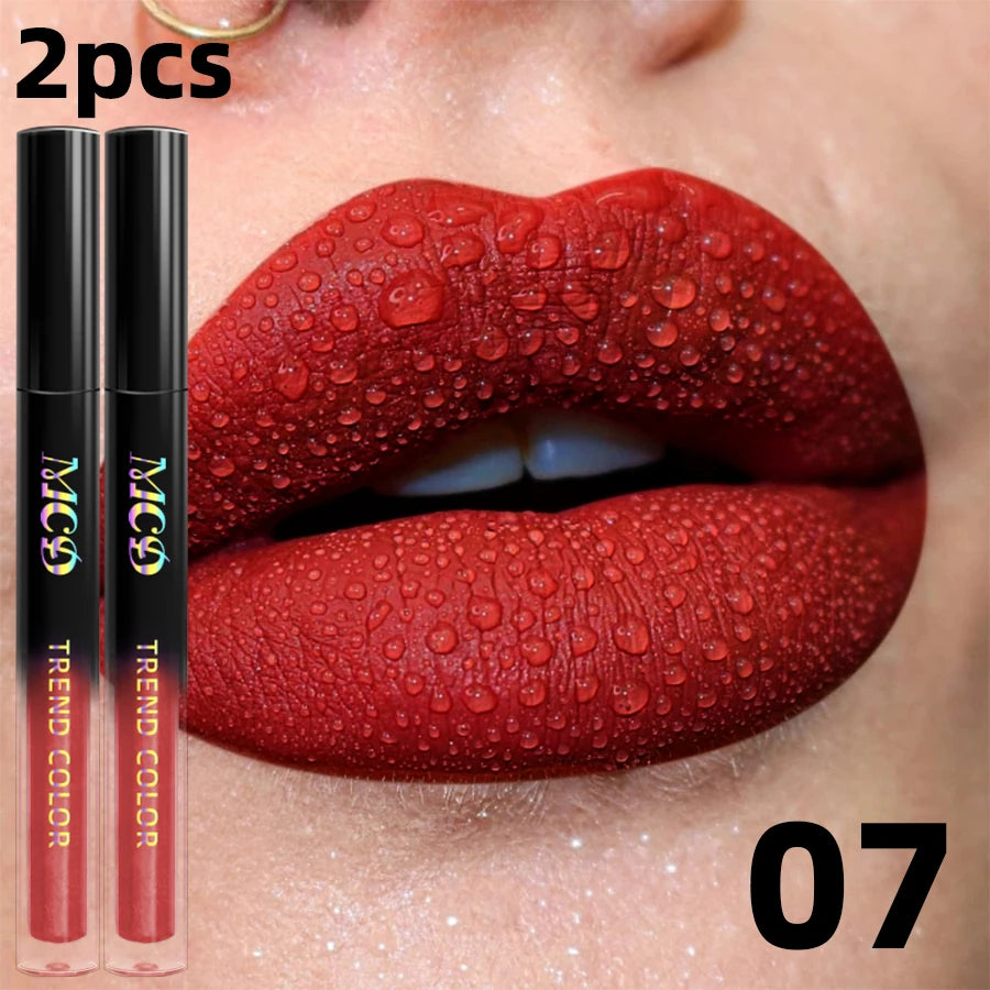 💋Lip Gloss Rouge à lèvres liquide 19 couleurs Matte Velvet