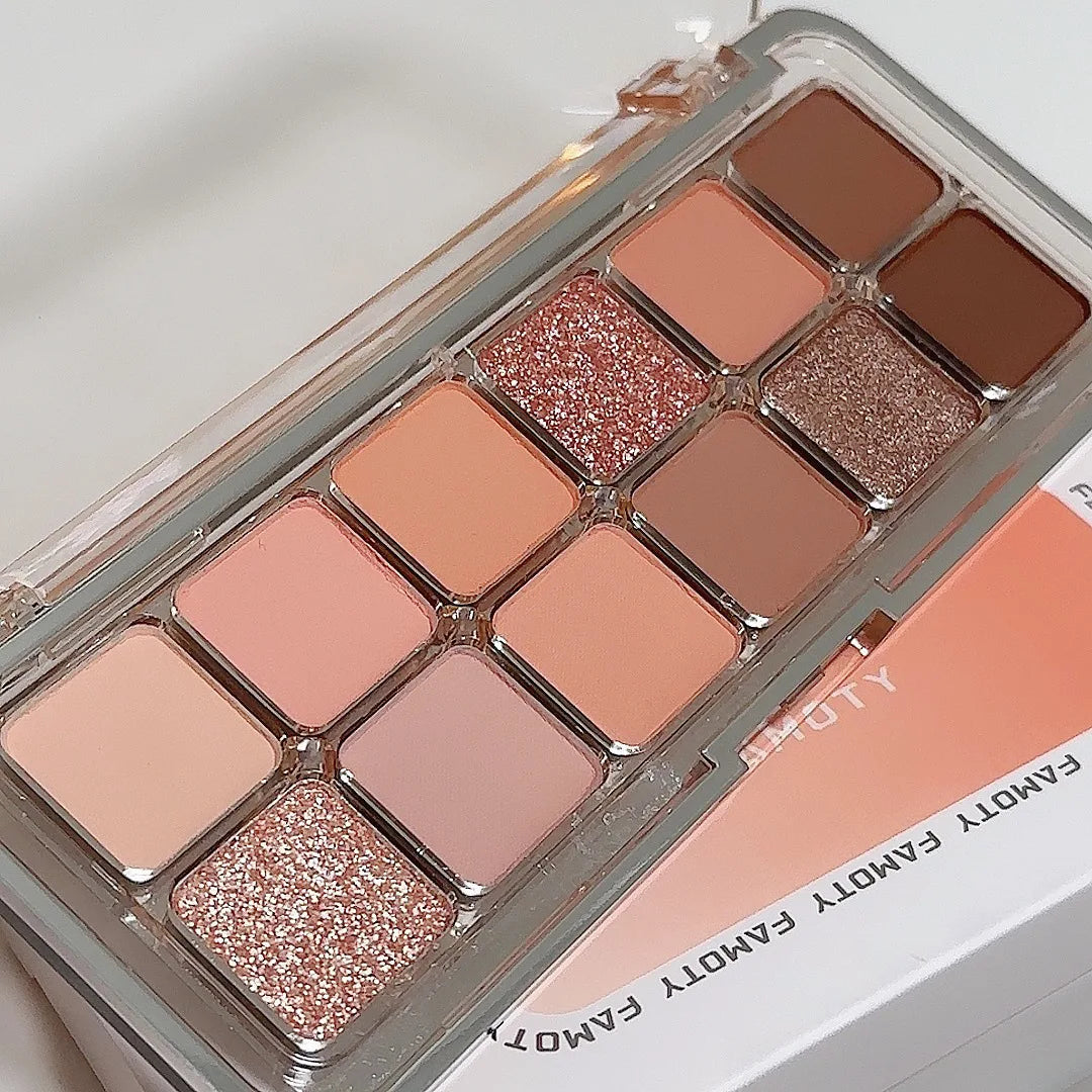 🎨 Palette de fards à paupières mat à faible saturation 12 couleurs