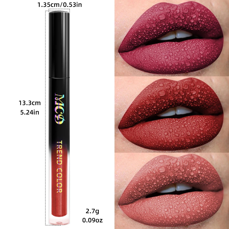 💋Lip Gloss Rouge à lèvres liquide 19 couleurs Matte Velvet