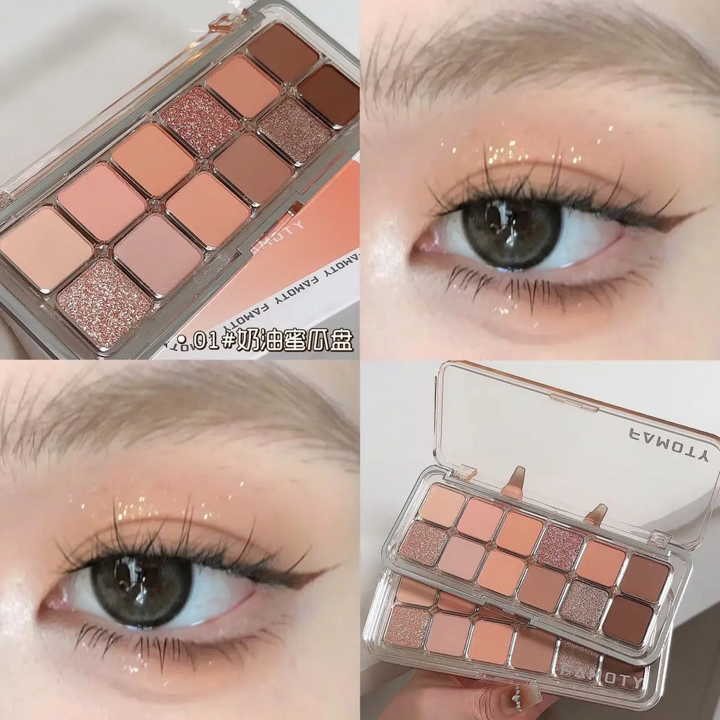 🎨 Palette de fards à paupières mat à faible saturation 12 couleurs