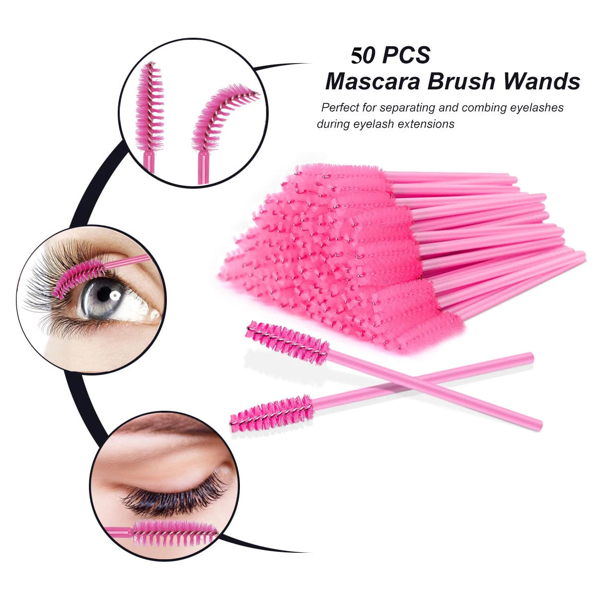 🖌️ Ensemble de 200 pinceaux jetables, baguettes de mascara, pinceaux à lèvres, écouvillon d'applicateur de microbrosse pour extension de cils