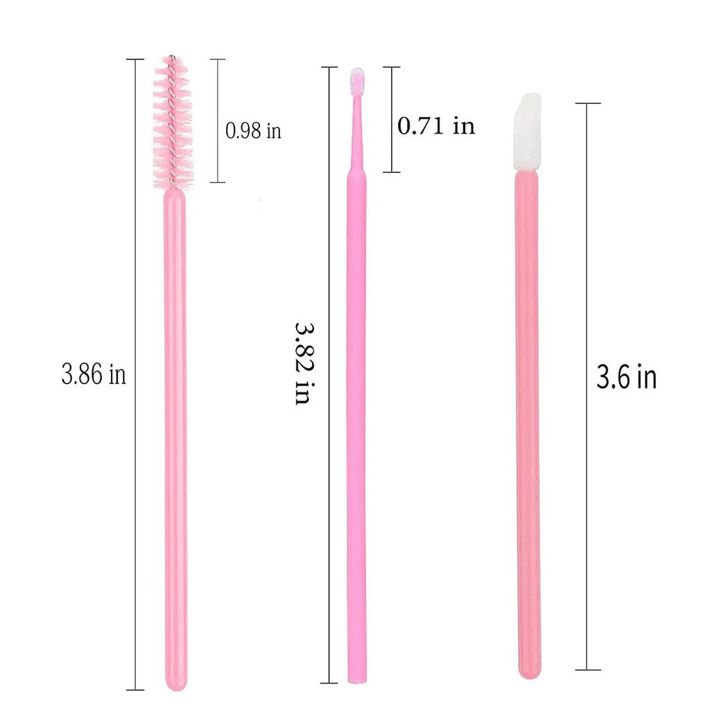 🖌️ Ensemble de 200 pinceaux jetables, baguettes de mascara, pinceaux à lèvres, écouvillon d'applicateur de microbrosse pour extension de cils